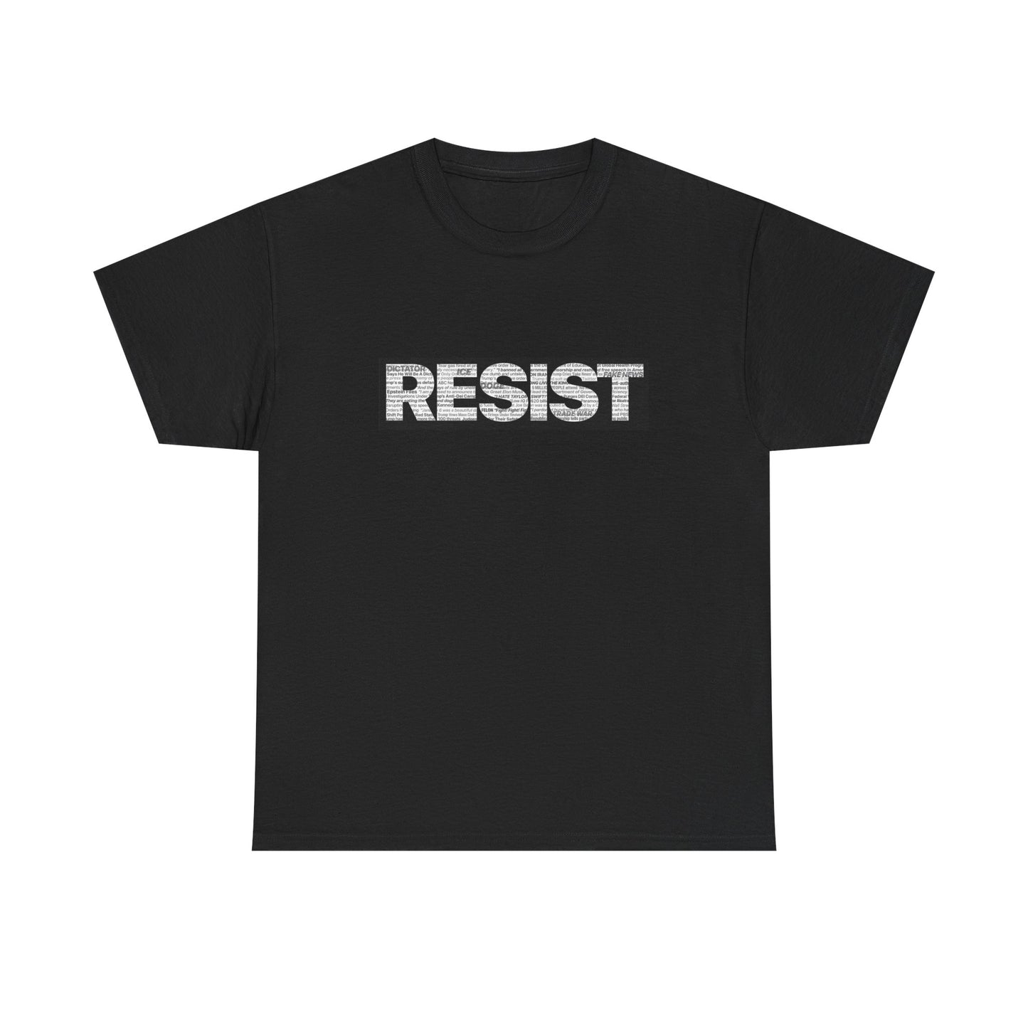 RESIST Anti-Trump Shirt | Unisex Tee | Political Protest Shirt | Gildan 5000 | Quotes & Headlines Collage Design